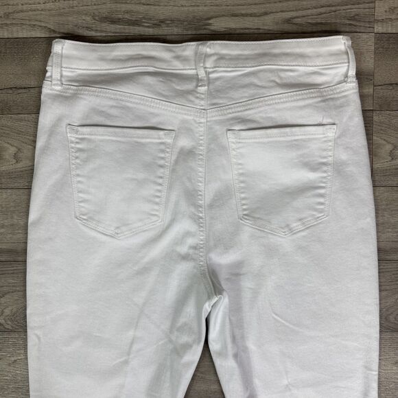 Talbots Flawless High Waist Jegging Crop Jeans White sz 10 Petite - Picture 6 of 6